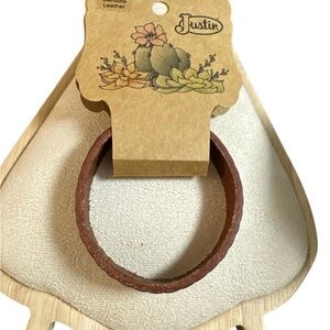 Justin Boots Brown Leather Bracelet